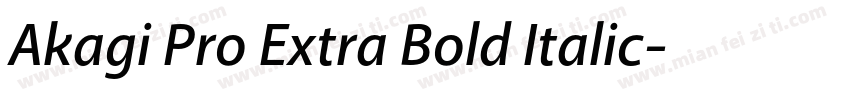 Akagi Pro Extra Bold Italic字体转换
